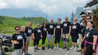 il gruppo in una fantastica gita in Friuli, ospiti del coro del corpo forestale "voci della foresta"